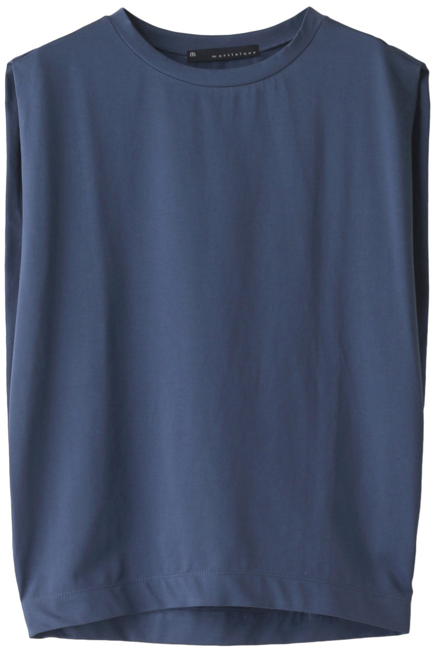 マルティニーク/martiniqueのコットンフレンチスリーブTシャツ(ブルー/A0328UTS203)