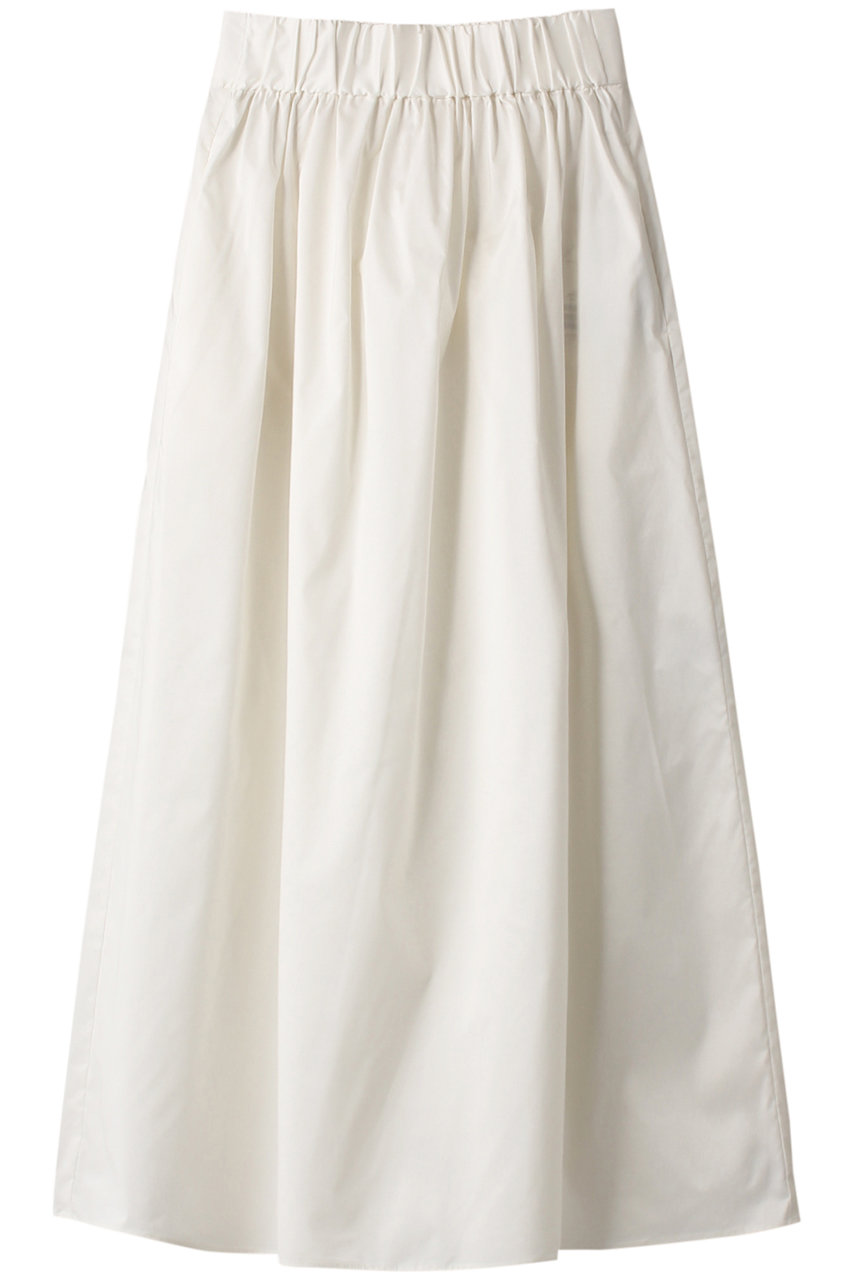 martinique タフタゴムギャザースカート (ホワイト, F) マルティニーク ELLE SHOP