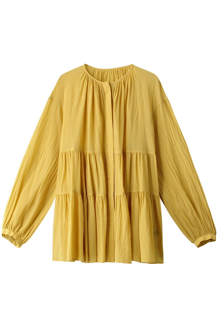 martinique コットンボイルティアードブラウス (イエロー, F) マルティニーク ELLE SHOP martinique コットンボイルティアードブラウス (イエロー, F) マルティニーク ELLE SHOP