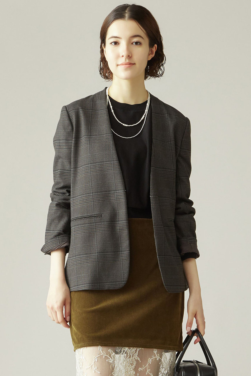 martinique TRジャケット(セットアップ対応可) (チェック, F) マルティニーク ELLE SHOP martinique TRジャケット(セットアップ対応可) (チェック, F) マルティニーク ELLE SHOP