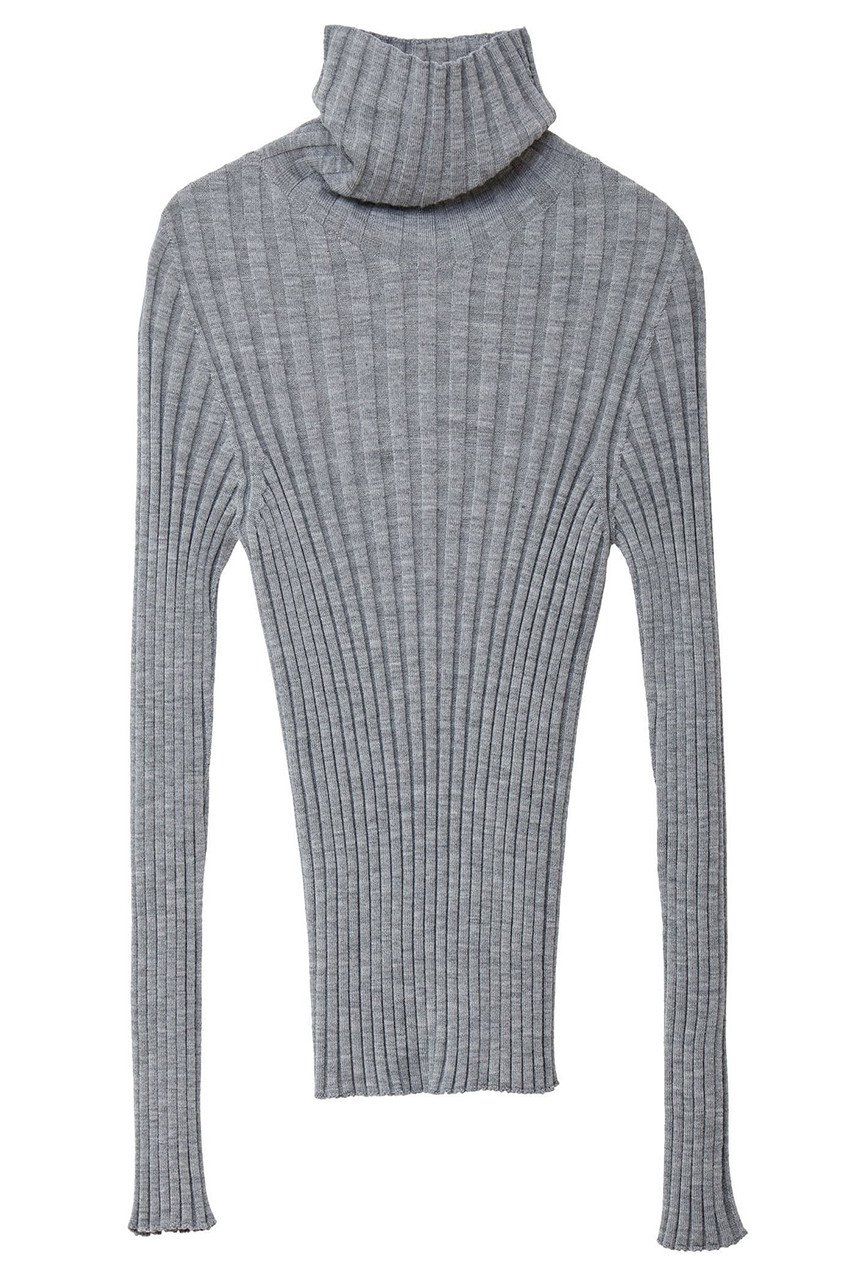 martinique 【l'heritage martinique】エキストラファインメリノウールワイドリブタートル (トップグレー, F) マルティニーク ELLE SHOP martinique 【l'heritage martinique】エキストラファインメリノウールワイドリブタートル (トップグレー, F) マルティニーク ELLE SHOP