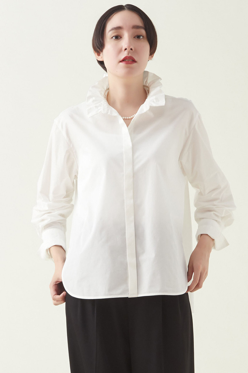 【極美品】マルティニーク ブラウス ホワイトシャツ Aライン  Lサイズ
