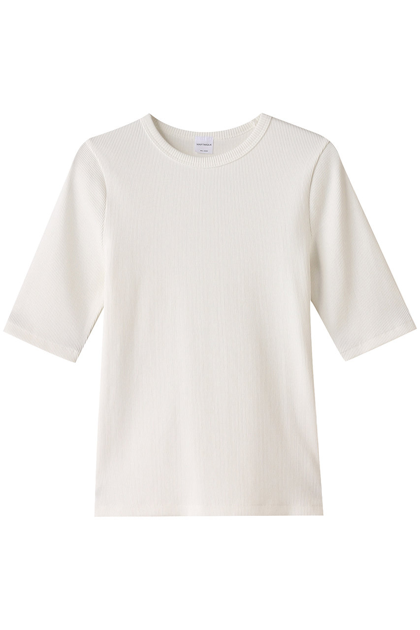 マルティニーク/martiniqueのリブTシャツ(ホワイト/A0341UTS406)