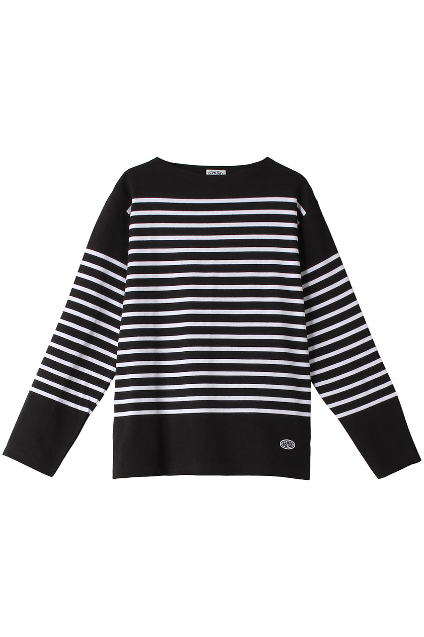martinique Armor-lux コットンボーダーロングスリーブカットソー (ブラック×ホワイト, 2) マルティニーク ELLE SHOP martinique Armor-lux コットンボーダーロングスリーブカットソー (ブラック×ホワイト, 2) マルティニーク ELLE SHOP
