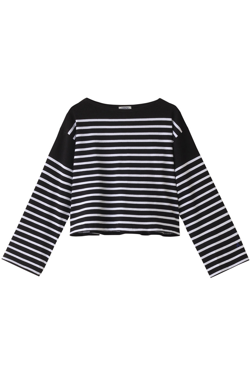 martinique Armor-lux クロップドロングスリーブカットソー (ネイビー×ホワイト, 2) マルティニーク ELLE SHOP martinique Armor-lux クロップドロングスリーブカットソー (ネイビー×ホワイト, 2) マルティニーク ELLE SHOP