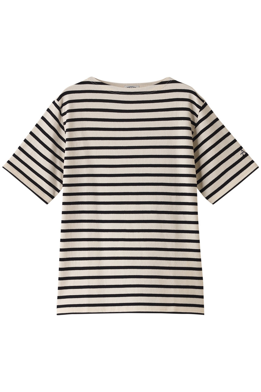 martinique Armor-lux ショートスリーブカットソー (ベージュ×ネイビー, F) マルティニーク ELLE SHOP martinique Armor-lux ショートスリーブカットソー (ベージュ×ネイビー, F) マルティニーク ELLE SHOP