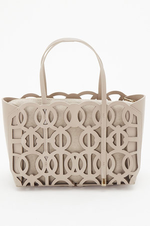 【anita bilardi】レザーカットワークバッグ