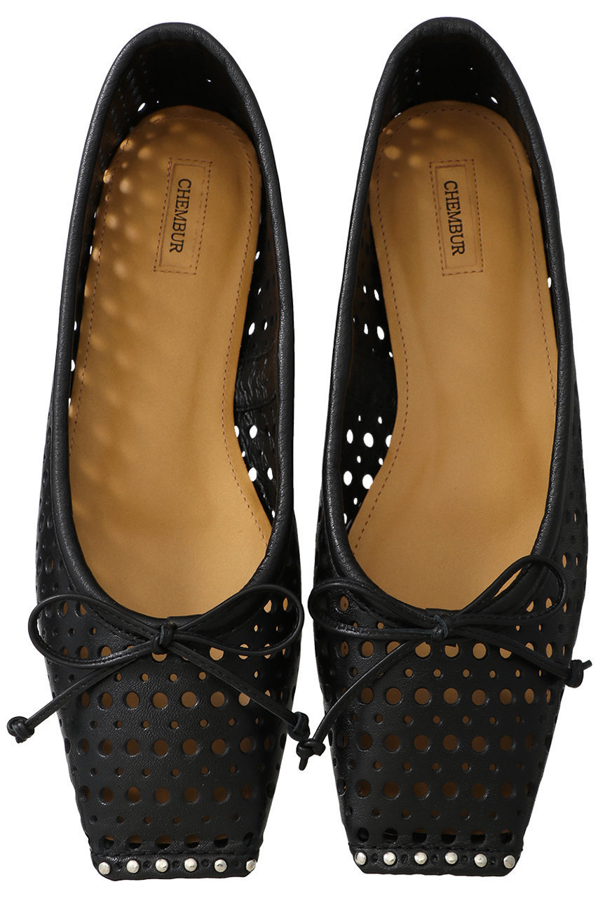 CHEMBUR 黒フラットパンプス 35サイズ - 靴