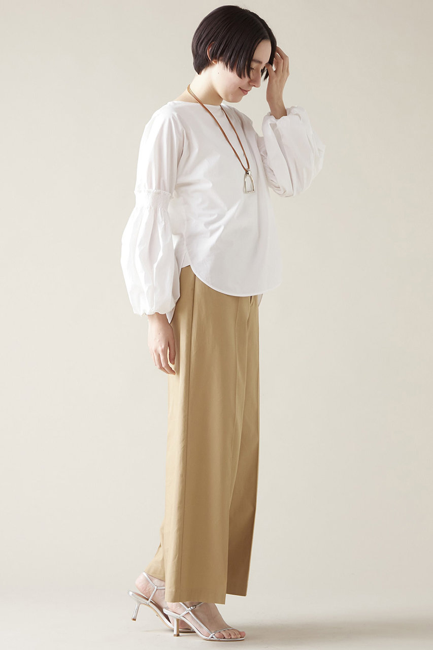 martinique(マルティニーク)｜ボリュームスリーブブラウス/ホワイト の  