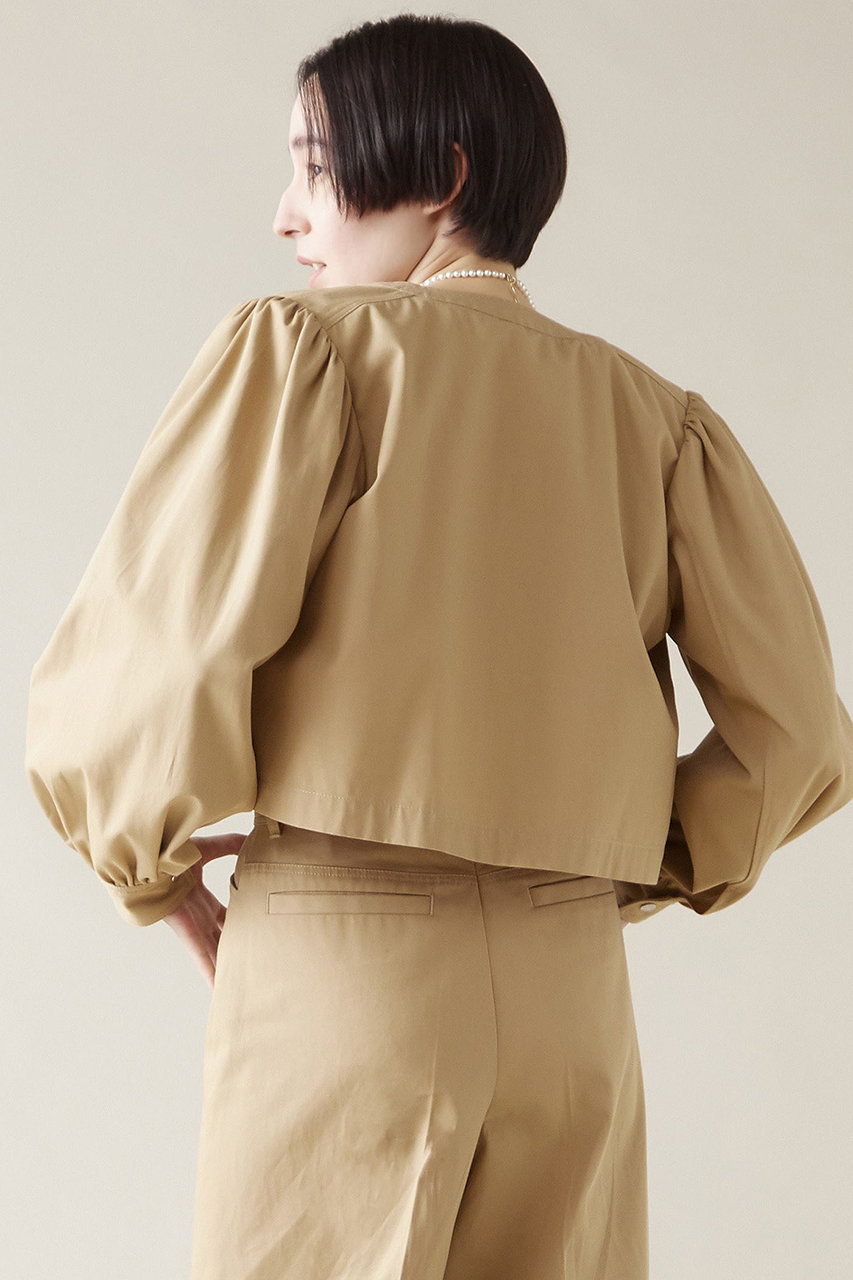 週末限定で値下げ【新品】martinique ノーカラージャケット ベージュ martinique(マルティニーク)｜チノノーカラージャケット（セットアップ