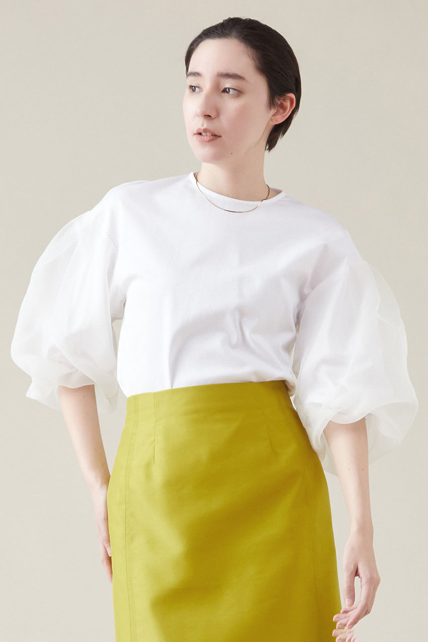 martinique ポンチ×オーガンジープルオーバー (ホワイト, F) マルティニーク ELLE SHOP martinique ポンチ×オーガンジープルオーバー (ホワイト, F) マルティニーク ELLE SHOP