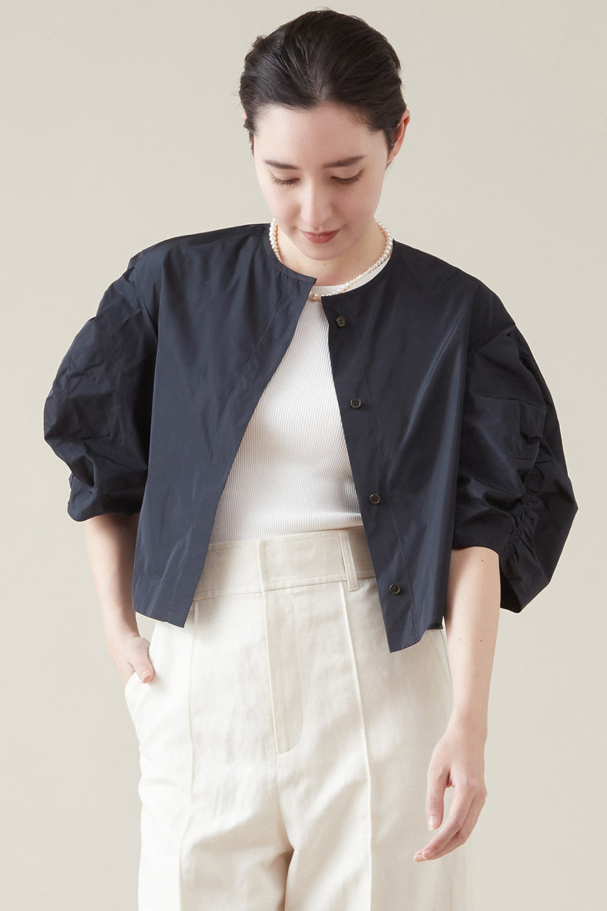 martinique 袖ギャザーブラウス(セットアップ可) (ネイビー, F) マルティニーク ELLE SHOP martinique 袖ギャザーブラウス(セットアップ可) (ネイビー, F) マルティニーク ELLE SHOP