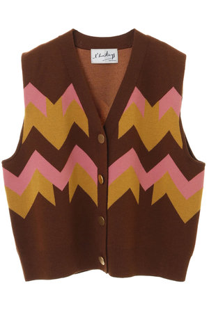 マルティニーク/martiniqueの【l’heritage martinique】ジオメトリック柄ジレ(110800/110806)