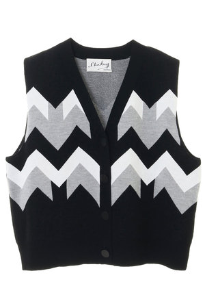 マルティニーク/martiniqueの【l’heritage martinique】ジオメトリック柄ジレ(110800/110806)