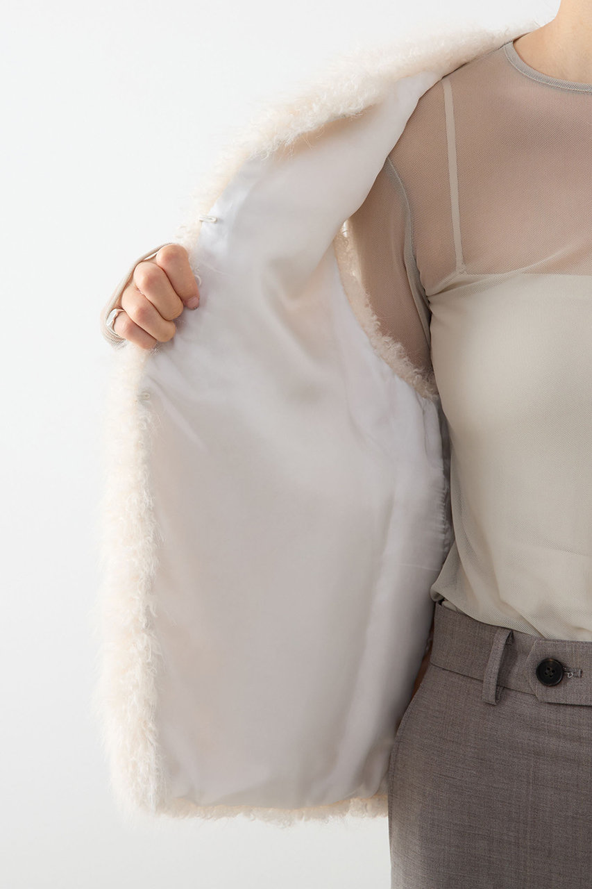 マルティニーク ミントグリーン プードルフェイクファー