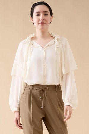 マルティニーク/martiniqueのケープブラウス(一部WEB限定カラー)(110400/110403)