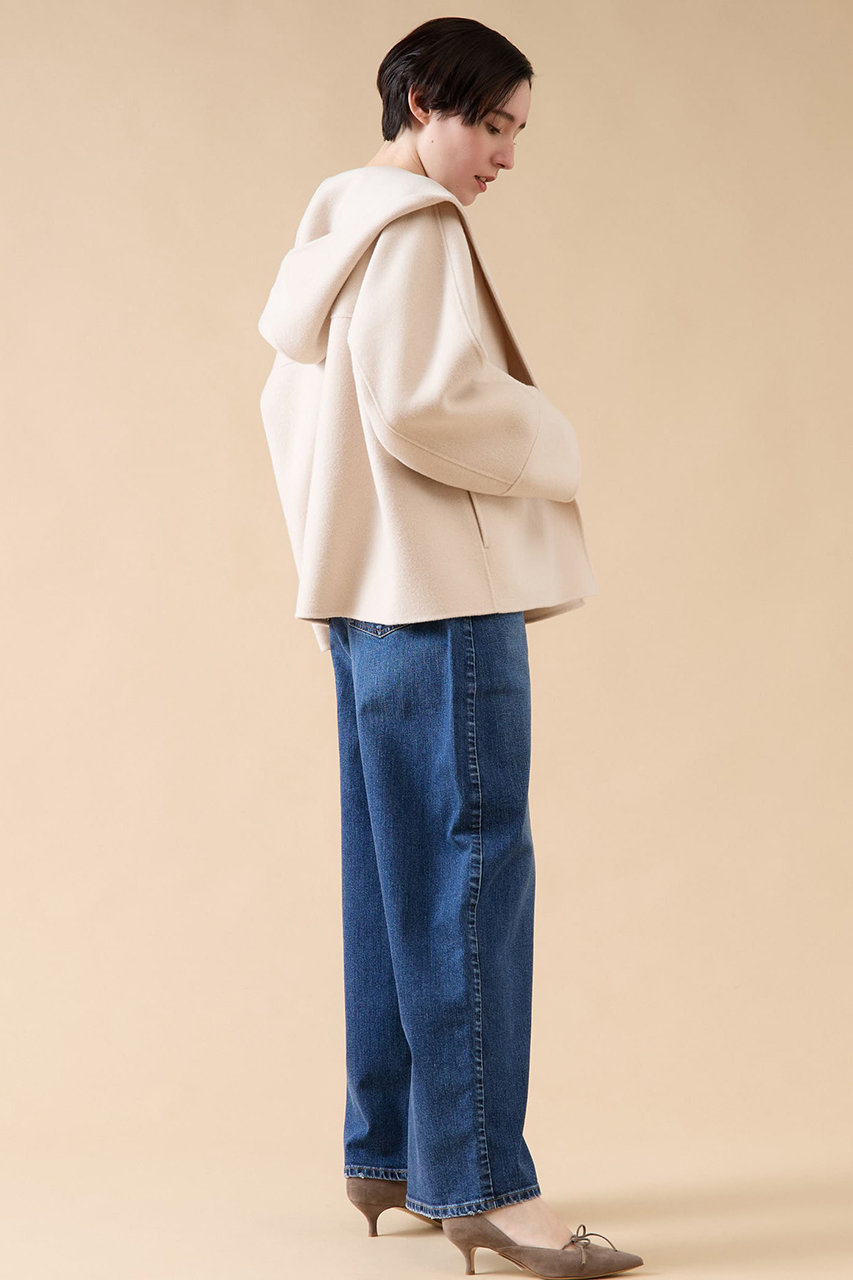 【定番美品】クリーニング済！martinique ウールカシミヤフードコート セール】 ウールカシミヤ ステンカラーコート （ステンカラー