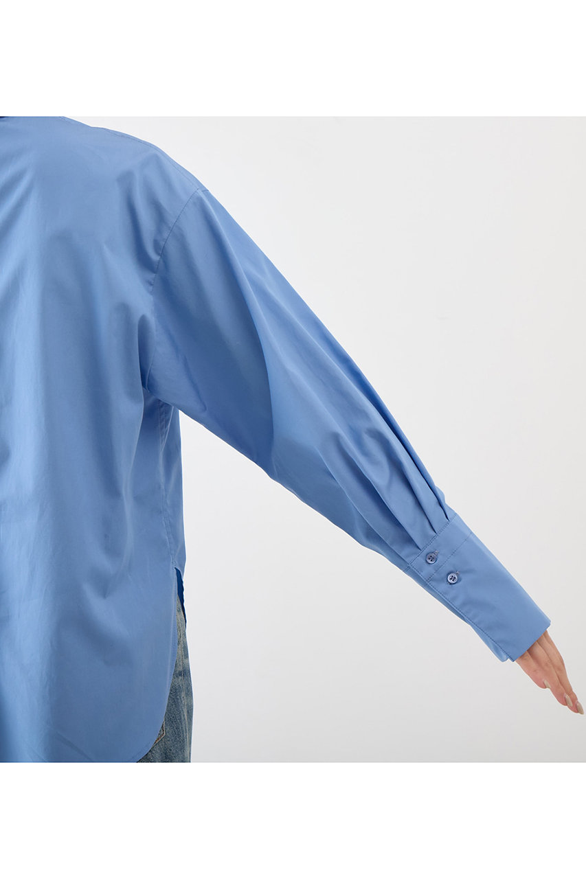 martinique(マルティニーク)｜ロール襟ブラウス/サックス の通販