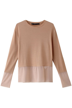 マルティニーク/martiniqueのチュールコンビクルーネックプルオーバー(110100/110103)