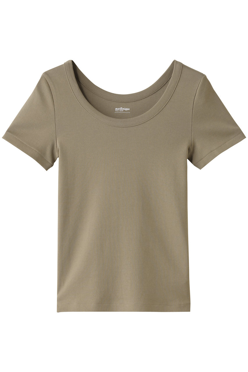 martinique 《定番》フライスTシャツ (カーキ, F) マルティニーク ELLE SHOP martinique 《定番》フライスTシャツ (カーキ, F) マルティニーク ELLE SHOP