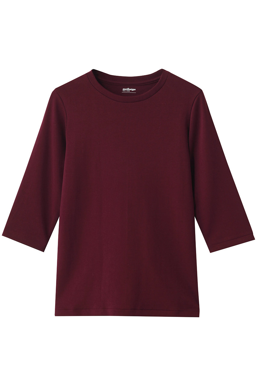 martinique 《定番》フライス5分袖プルオーバー (ボルドー, F) マルティニーク ELLE SHOP martinique 《定番》フライス5分袖プルオーバー (ボルドー, F) マルティニーク ELLE SHOP