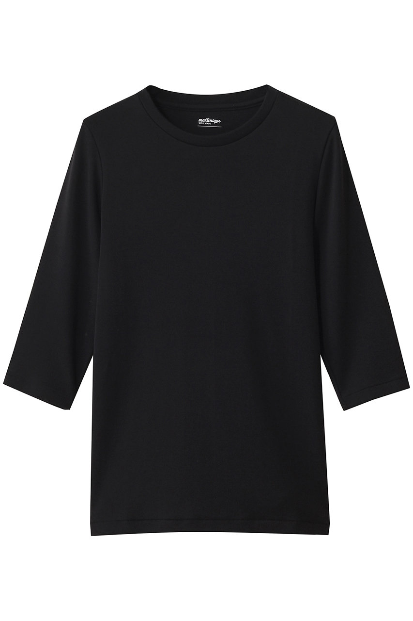 martinique 《定番》フライス5分袖プルオーバー (ブラック, F) マルティニーク ELLE SHOP martinique 《定番》フライス5分袖プルオーバー (ブラック, F) マルティニーク ELLE SHOP