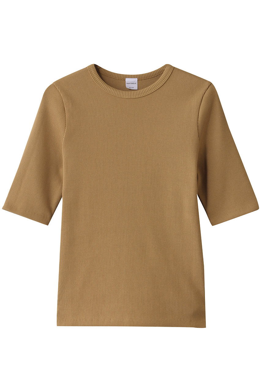martinique リブTシャツ (キャメル, F) マルティニーク ELLE SHOP martinique リブTシャツ (キャメル, F) マルティニーク ELLE SHOP