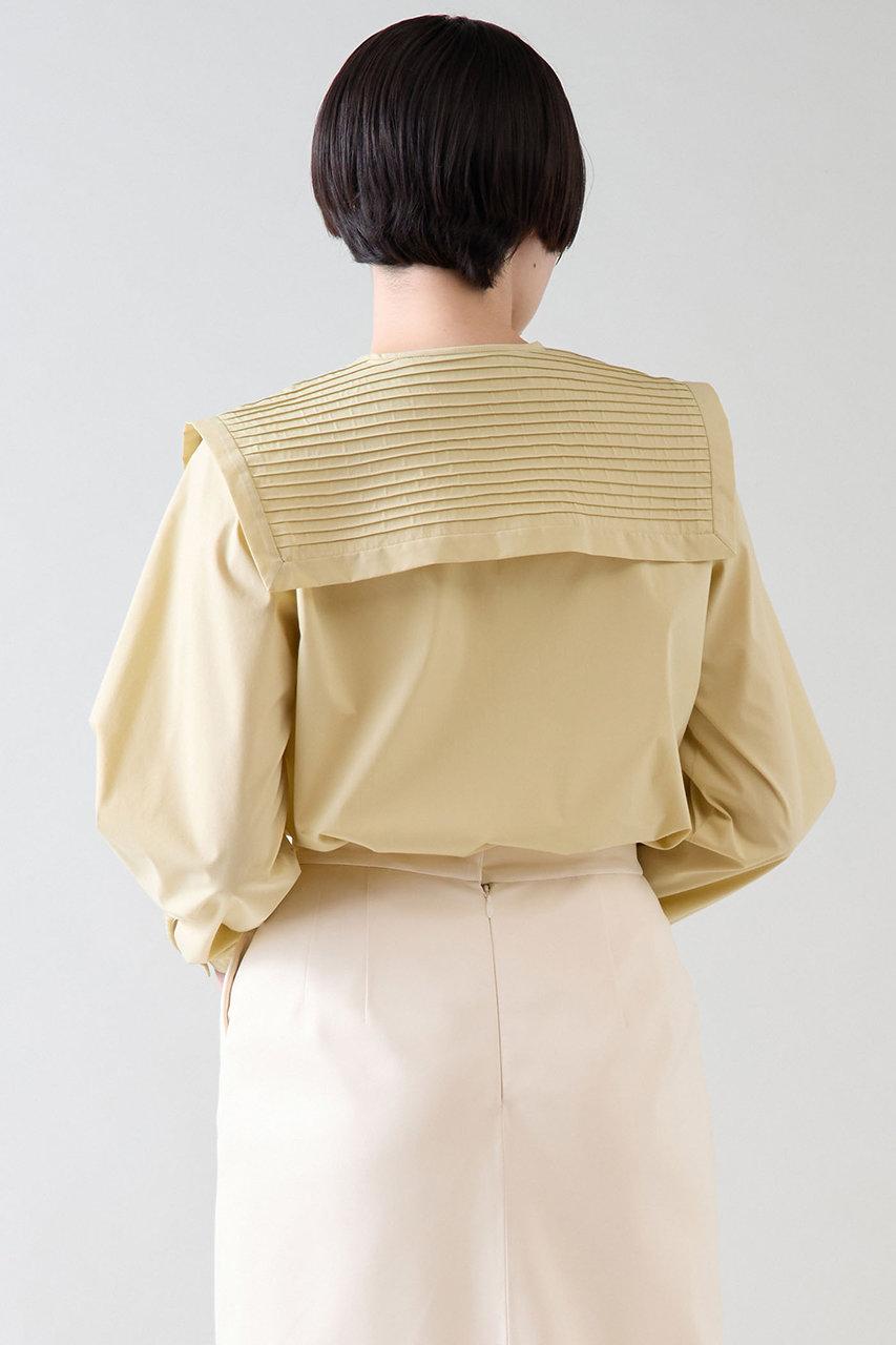 martinique(マルティニーク)｜ピンタックカラーブラウス/ピスタチオ の