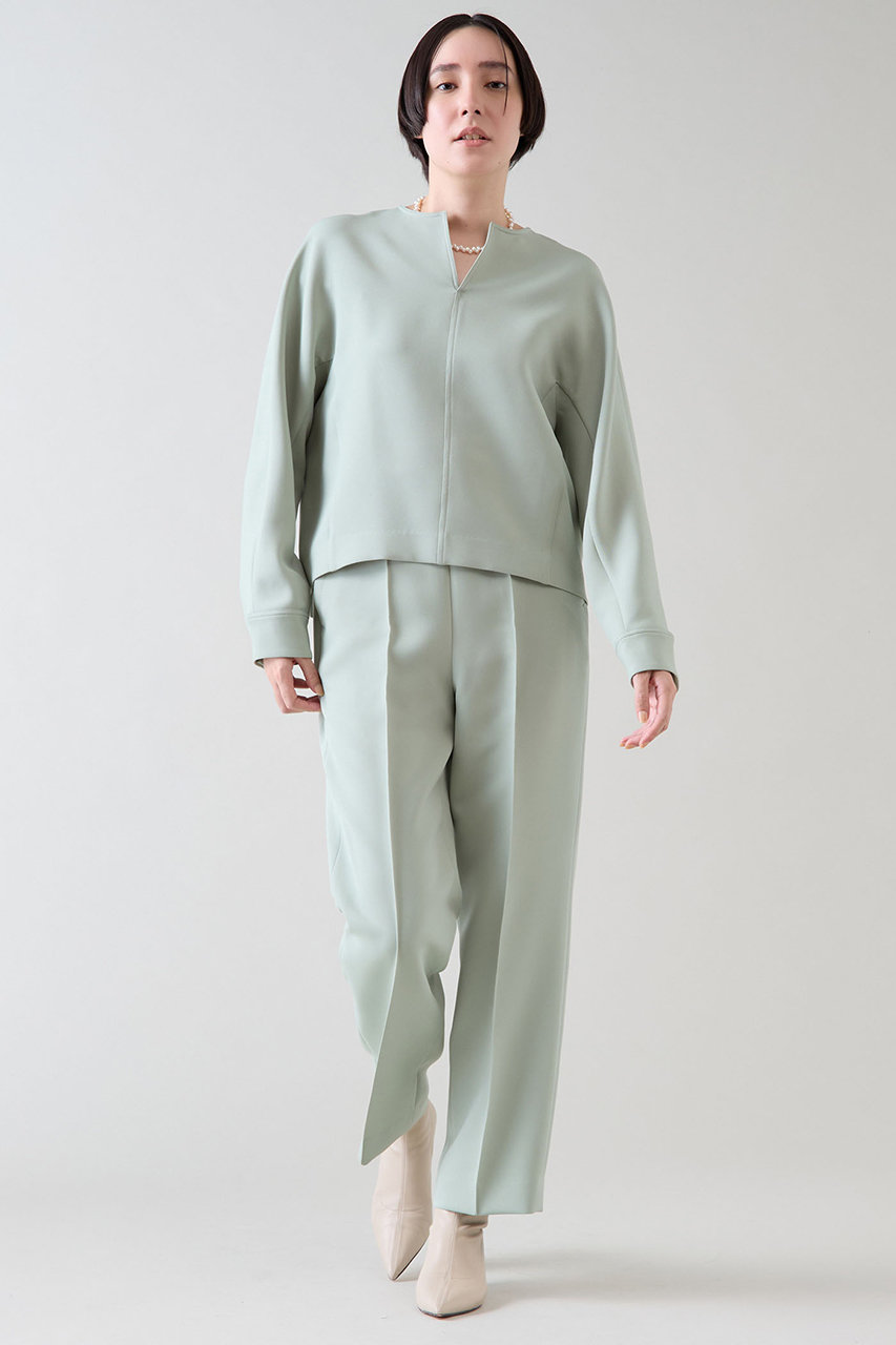 アルベロベロ　レーヨンストレートパンツ　水玉　ビーズ　新品タグ付き　L アルベロベロ レーヨンストレートパンツ 水玉 ビーズ 新品タグ