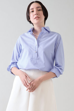 マルティニーク/martiniqueの《定番》パールスキッパーブラウス(110400/110403)