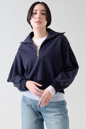 マルティニーク/martiniqueのハーフジップスウェット(110100/110105)