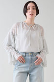 シフォンギャザーブラウス