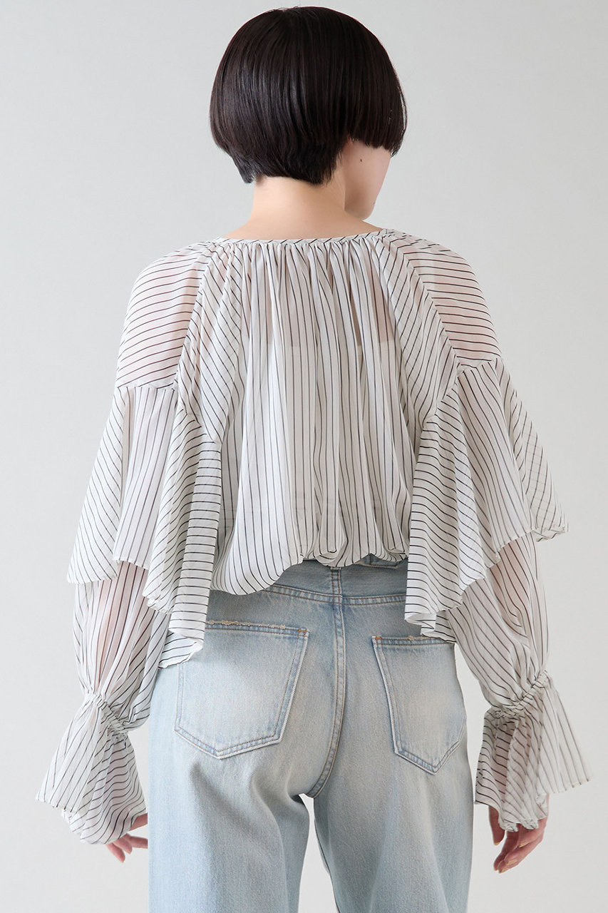 【美品】◎martinique 2WAYダブルリボンブラウス F マルティニーク 2WAYクロップドブラウス｜martinique（マルティニーク）｜商品