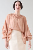 シフォンギャザーブラウス