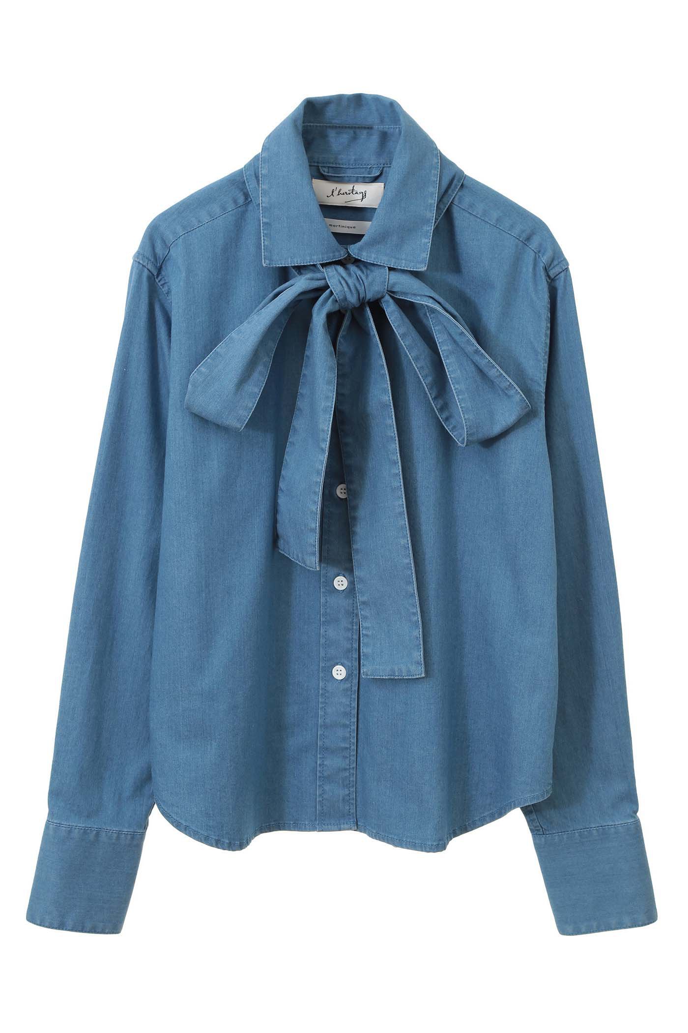 martinique 【l'heritage martinique】ライトオンスデニムシャツ(セットアップ可) (ブルー3, F) マルティニーク ELLE SHOP martinique 【l'heritage martinique】ライトオンスデニムシャツ(セットアップ可) (ブルー3, F) マルティニーク ELLE SHOP