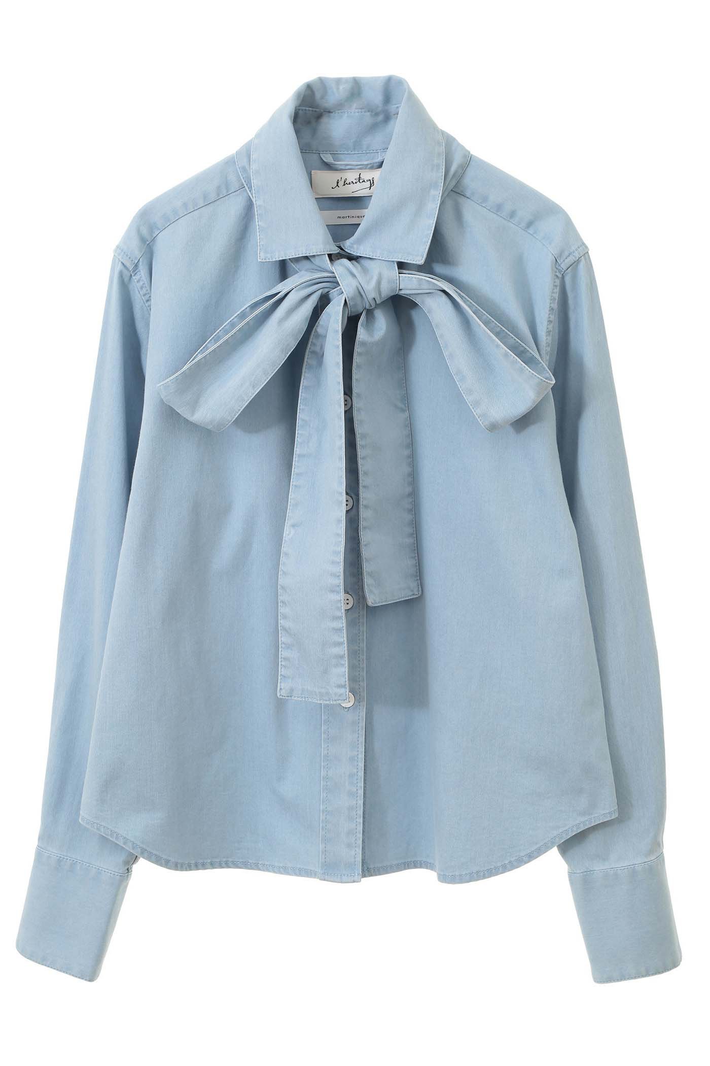 martinique 【l'heritage martinique】ライトオンスデニムシャツ(セットアップ可) (アイスブルー3, F) マルティニーク ELLE SHOP martinique 【l'heritage martinique】ライトオンスデニムシャツ(セットアップ可) (アイスブルー3, F) マルティニーク ELLE SHOP