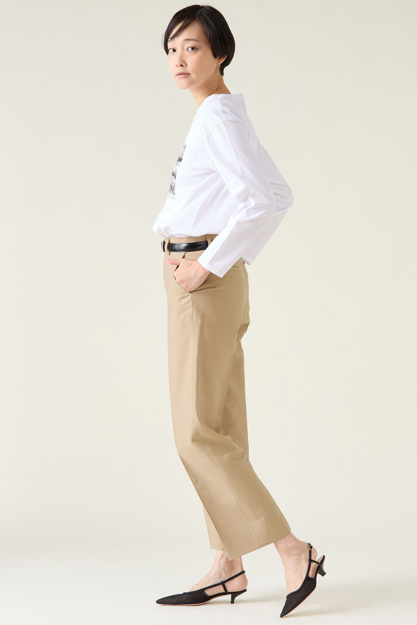 新品　martiniqueマルティニーク　ニットパンツ　ネイビー　9号　M ダルスラブパンツ（セットアップ可）｜martinique