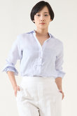 《定番》リネンパールスキッパーシャツ