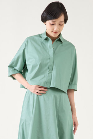 マルティニーク/martiniqueのクロップドシャツ(セットアップ可)(110400/110402)