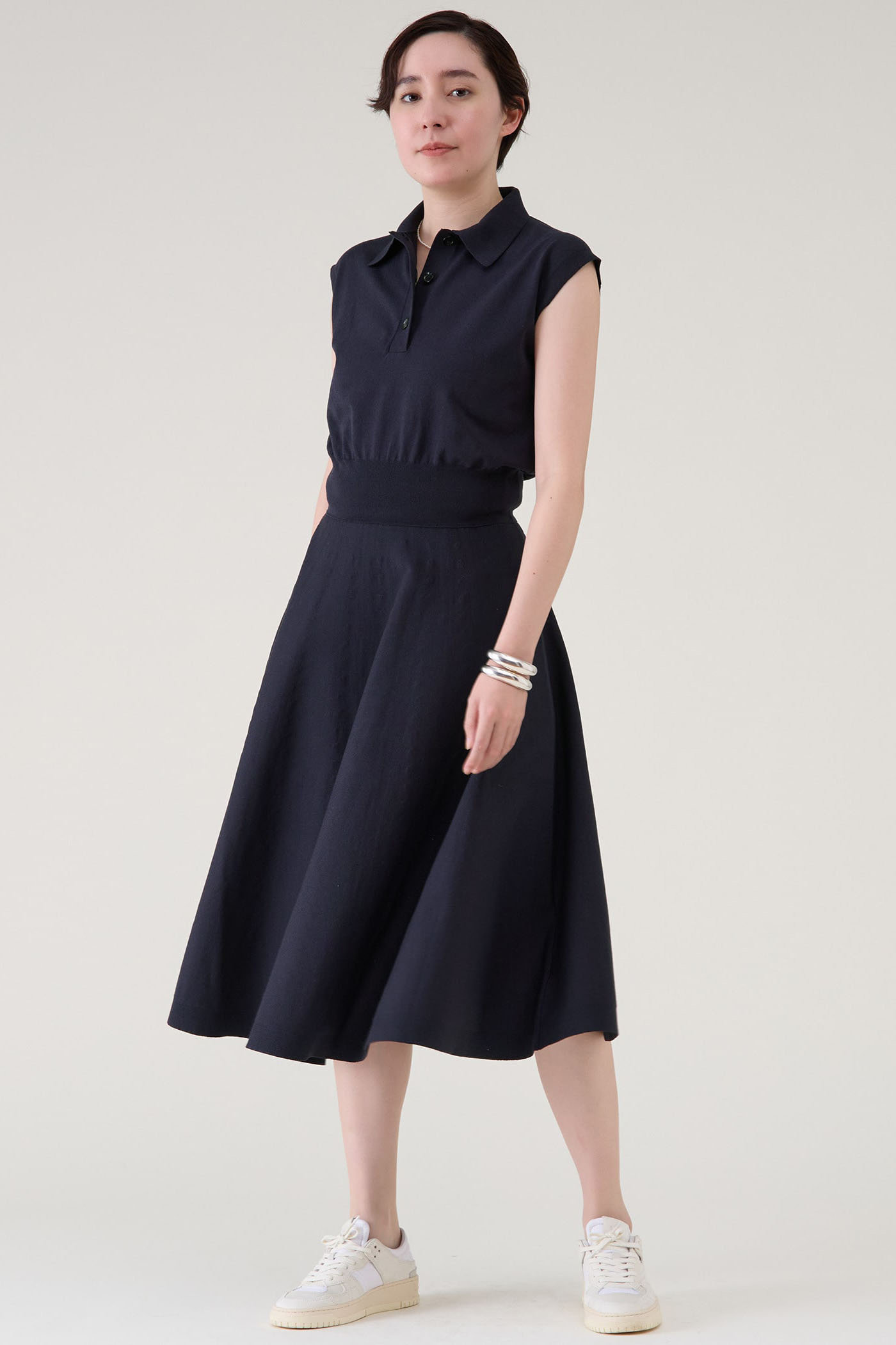 martinique ポロニットドレス (ネイビー, F) マルティニーク ELLE SHOP martinique ポロニットドレス (ネイビー, F) マルティニーク ELLE SHOP