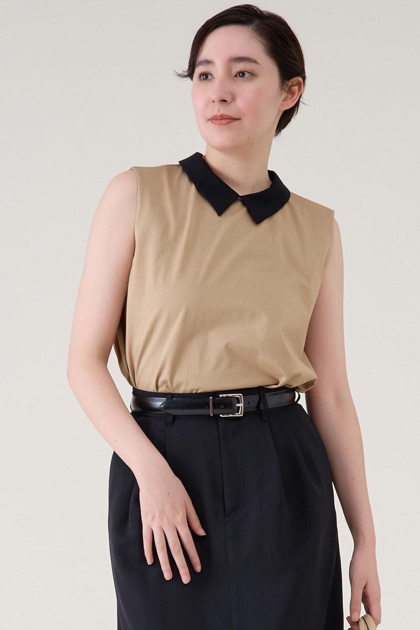 martinique 衿フレンチプルオーバー (ベージュ×ブラック, F) マルティニーク ELLE SHOP martinique 衿フレンチプルオーバー (ベージュ×ブラック, F) マルティニーク ELLE SHOP