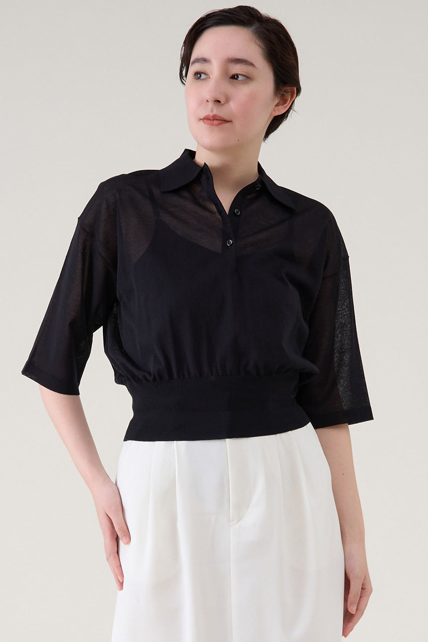 martinique クリスプC/Nポロ(セットアップ可) (ブラック, F) マルティニーク ELLE SHOP martinique クリスプC/Nポロ(セットアップ可) (ブラック, F) マルティニーク ELLE SHOP