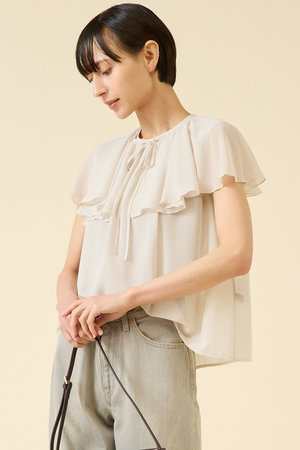 マルティニーク/martiniqueのシフォンジョーゼットブラウス(110400/110402)