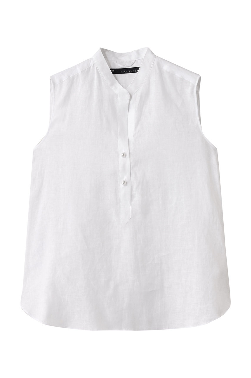 martinique 《定番》ノースリパールスキッパー (ホワイト, F) マルティニーク ELLE SHOP martinique 《定番》ノースリパールスキッパー (ホワイト, F) マルティニーク ELLE SHOP