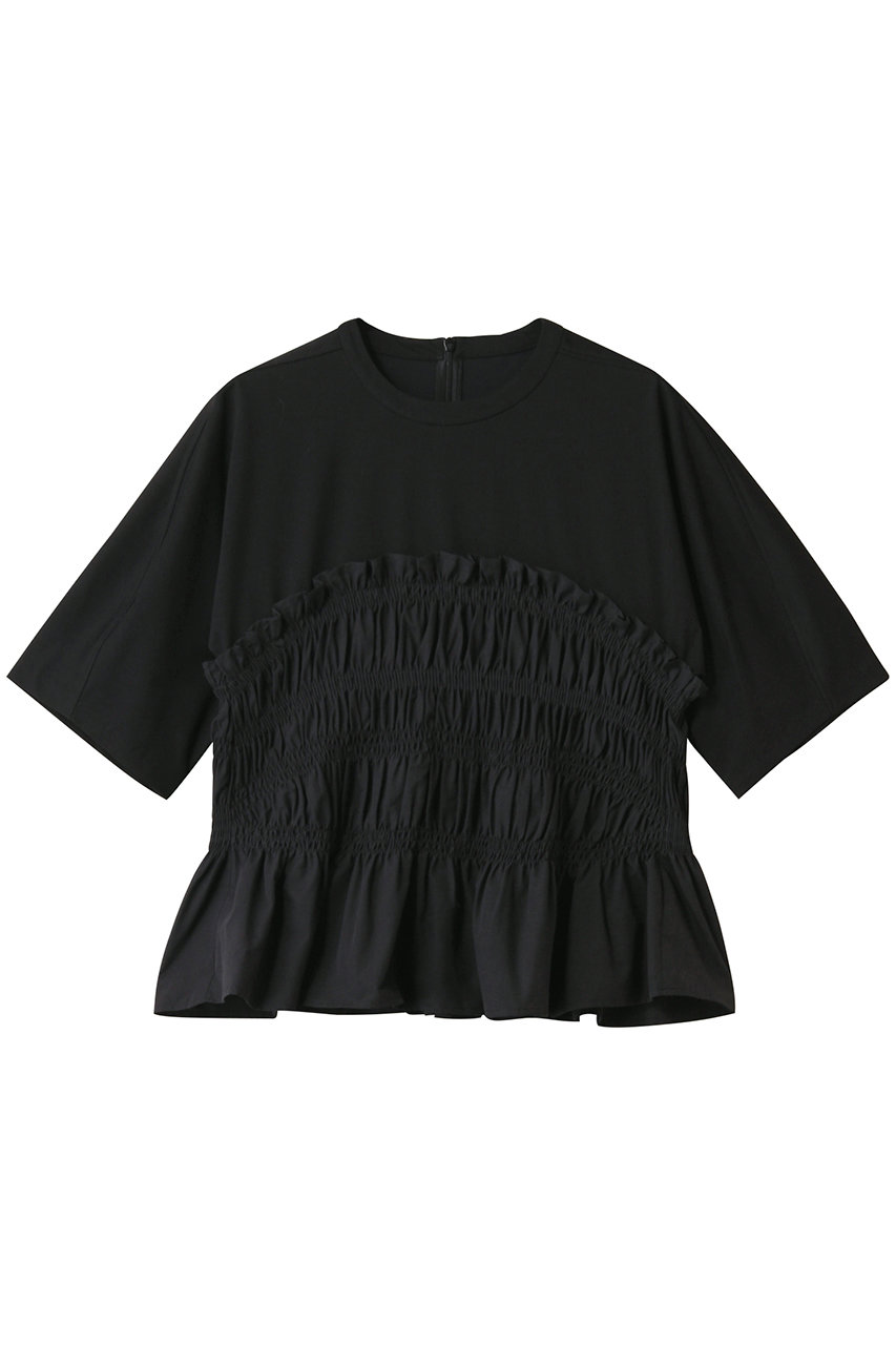 martinique シャーリングコンビプルオーバー (ブラック, F) マルティニーク ELLE SHOP martinique シャーリングコンビプルオーバー (ブラック, F) マルティニーク ELLE SHOP