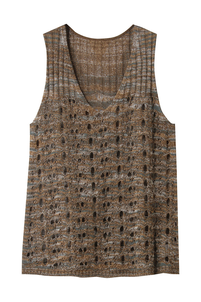 martinique シルクミックスメランジニット(フロンタブル) (ブラウン, F) マルティニーク ELLE SHOP martinique シルクミックスメランジニット(フロンタブル) (ブラウン, F) マルティニーク ELLE SHOP
