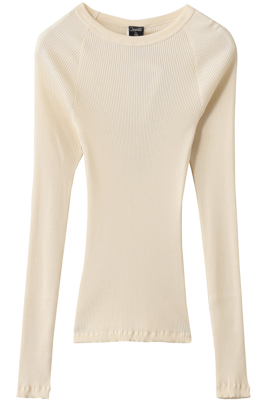 martinique 《別注》【Oscalito】リブクルーネックプルオーバー (アイボリー, F) マルティニーク ELLE SHOP