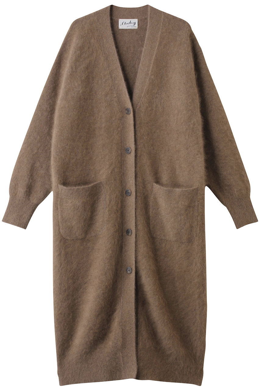 martinique 【l'heritage martinique】ラクーンロングカーディガン (キャメル, F) マルティニーク ELLE SHOP