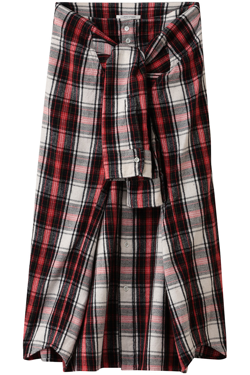martinique 【CURRENTAGE】Original フランネルスカート (レッド, F) マルティニーク ELLE SHOP