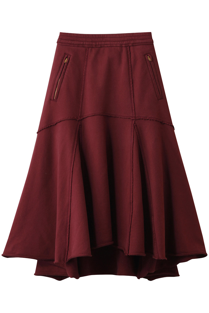 martinique 【CURRENTAGE】スウェットスカート (ボルドー, F) マルティニーク ELLE SHOP